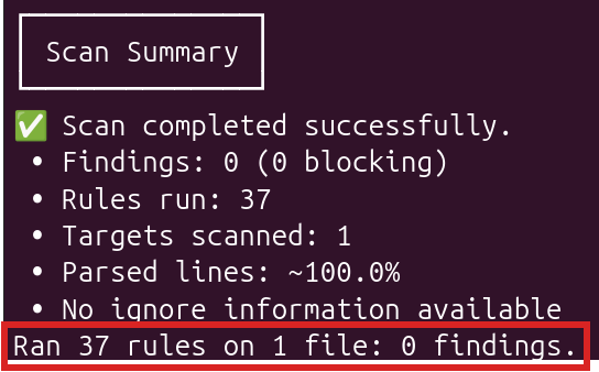 Scan summary for s"secrets" rule set