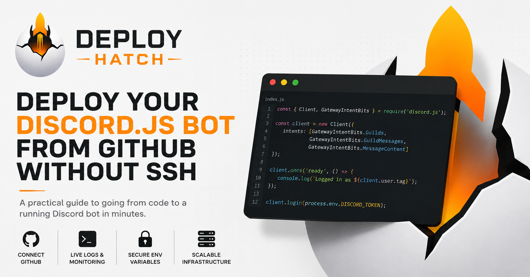 How to Deploy a Discord.js Bot From GitHub Without SSH