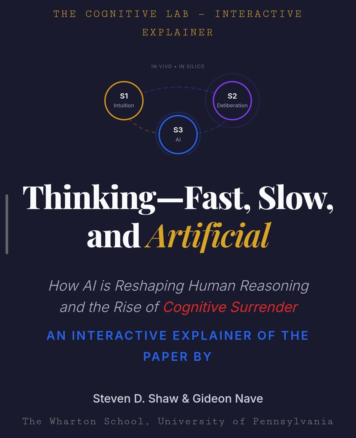 The AI Learning Trap: When Offloading Becomes Cognitive Surrender