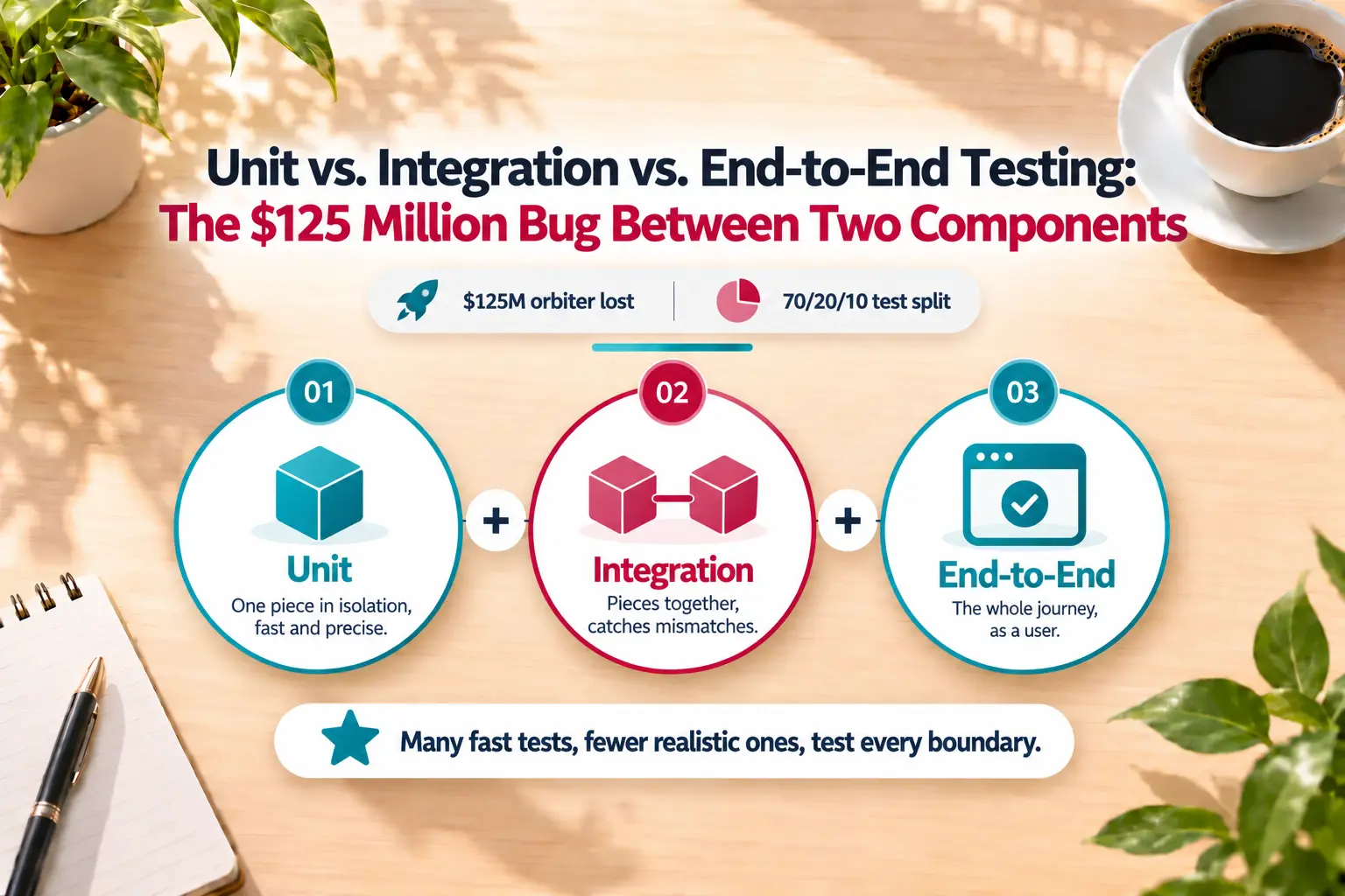 Unit vs. Integration vs. End-to-End Testing: The $125 Million Bug Between Two Components