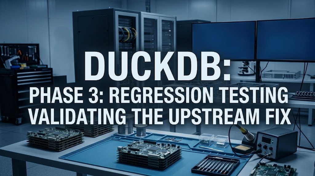 DuckDB PR2 — Phase 3: Regression Testing and Validating the Upstream Fix