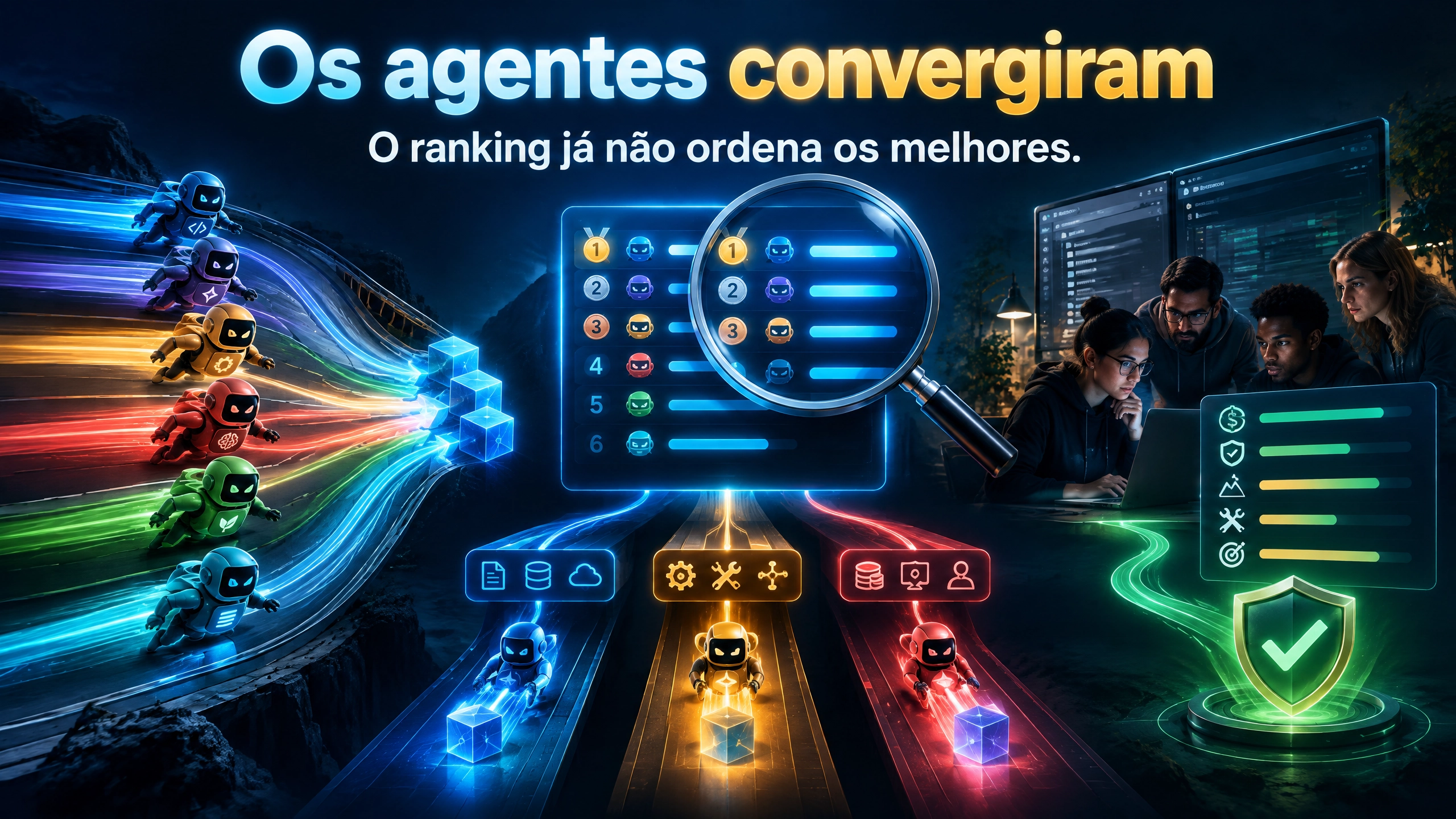 Os agentes de código convergiram