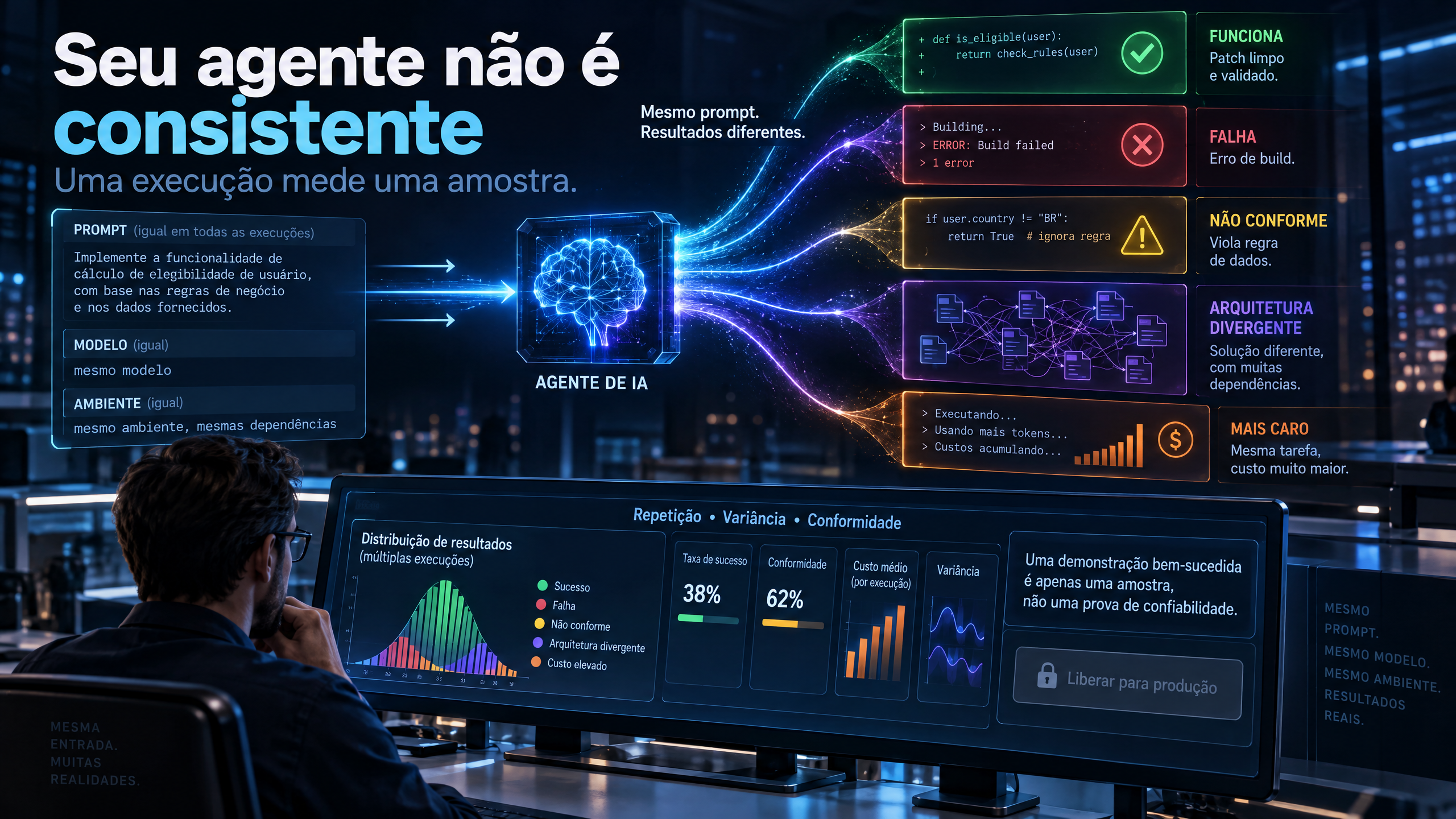 Seu agente não é consistente