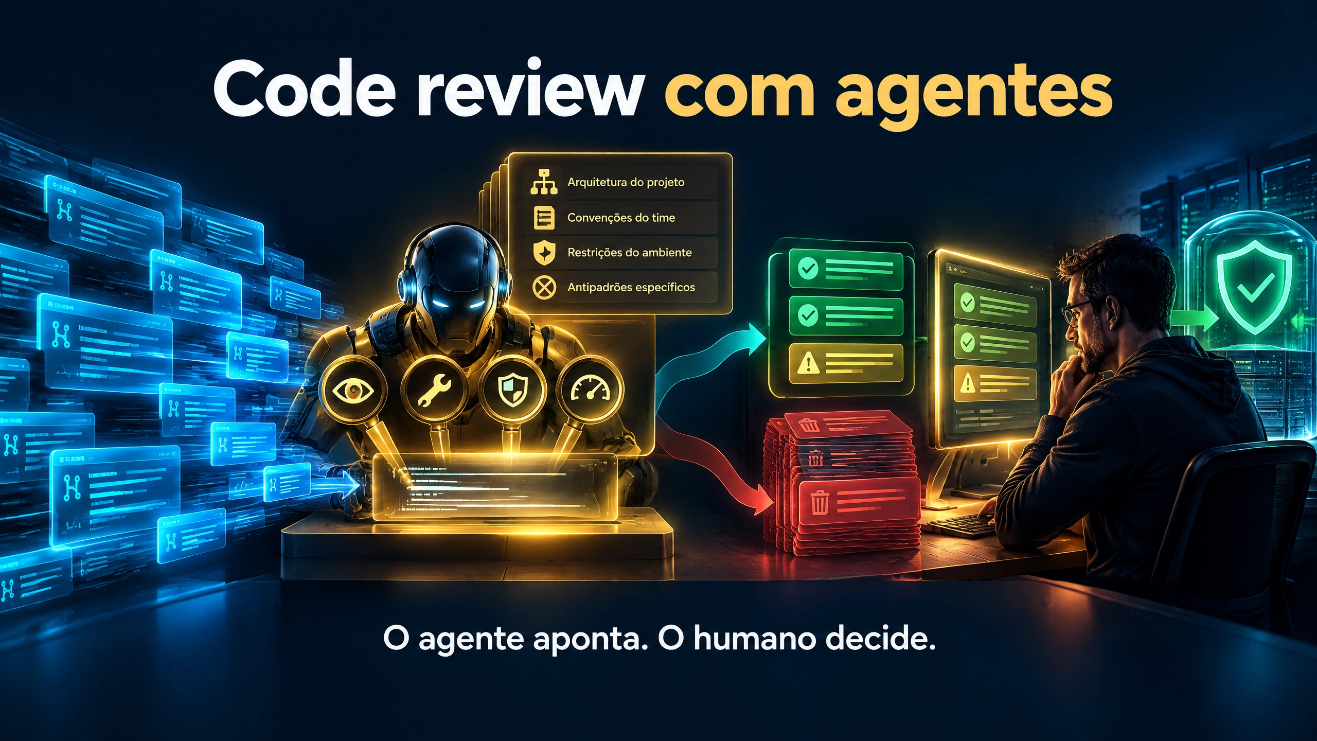 Code review com agentes na prática