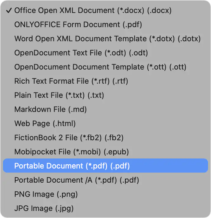 File Format Options