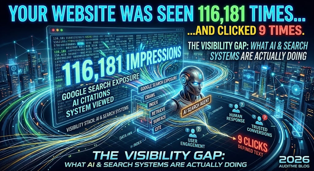 Your Website Was Seen 116,181 Times and Clicked 9 Times. Here's What Search Engines and AI Systems Are Actually Doing.