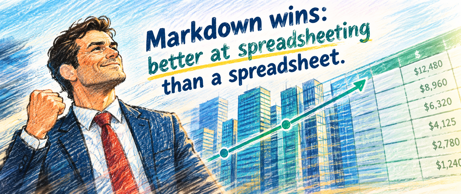 Markdown wins: Better in spreadsheeting than spreadsheet