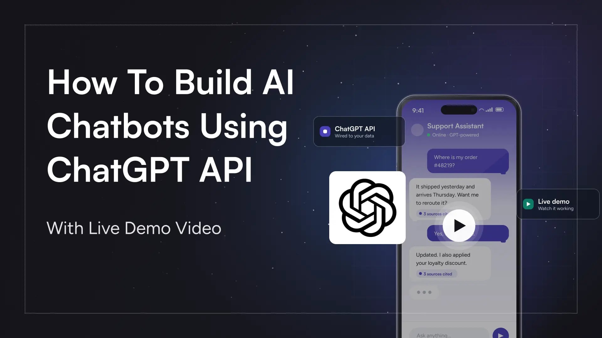 How To Build AI Chatbots Using ChatGPT API - With Live Demo Video