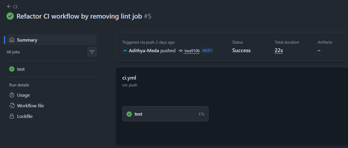 Succeeded pipeline