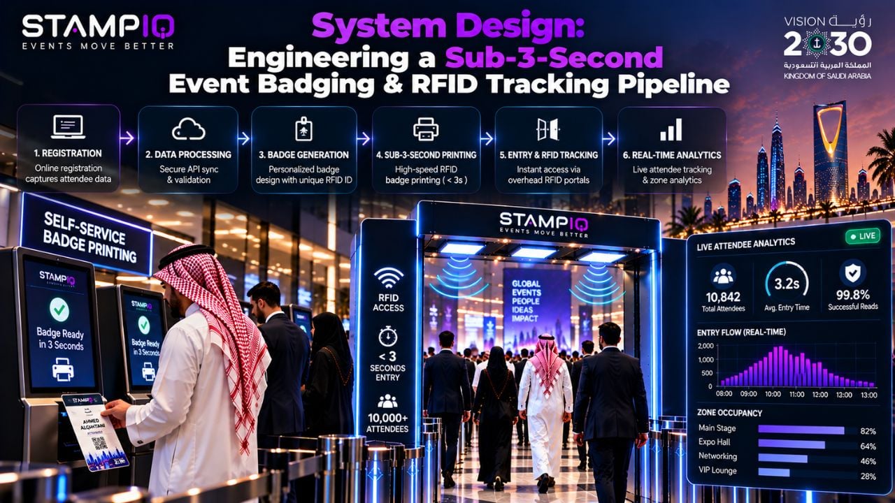 System Design: Engineering a Sub-3-Second Event Badging & RFID Tracking Pipeline
