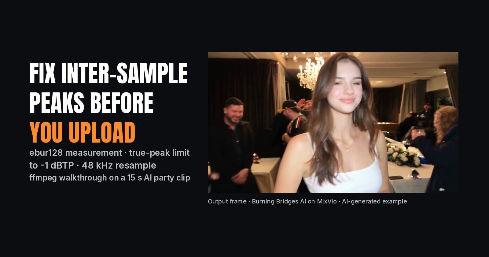 Limit True Peak to -1 dBTP with ffmpeg Before Uploading