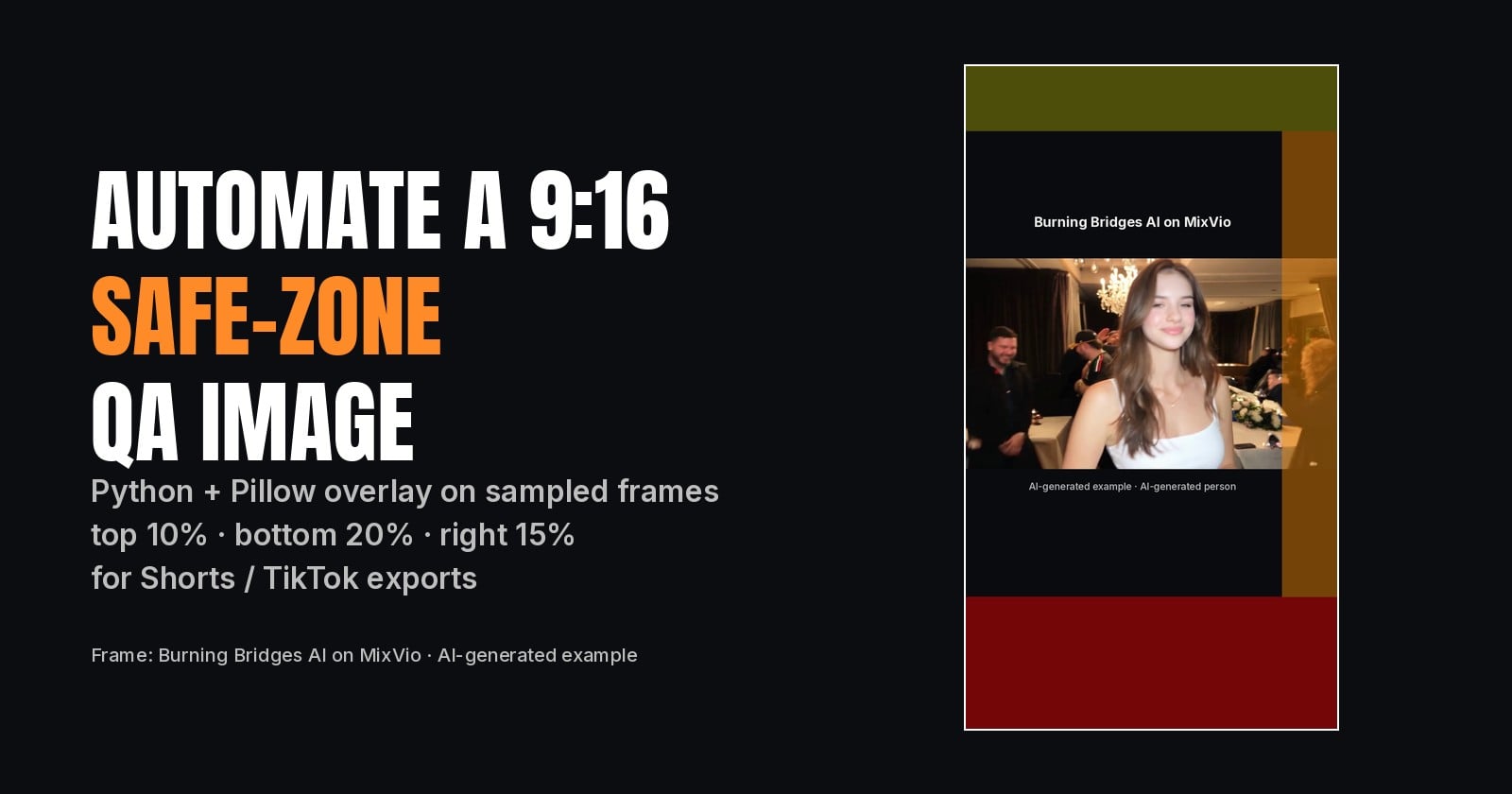 Draw a 9:16 Safe-Zone Overlay for Shorts with Python