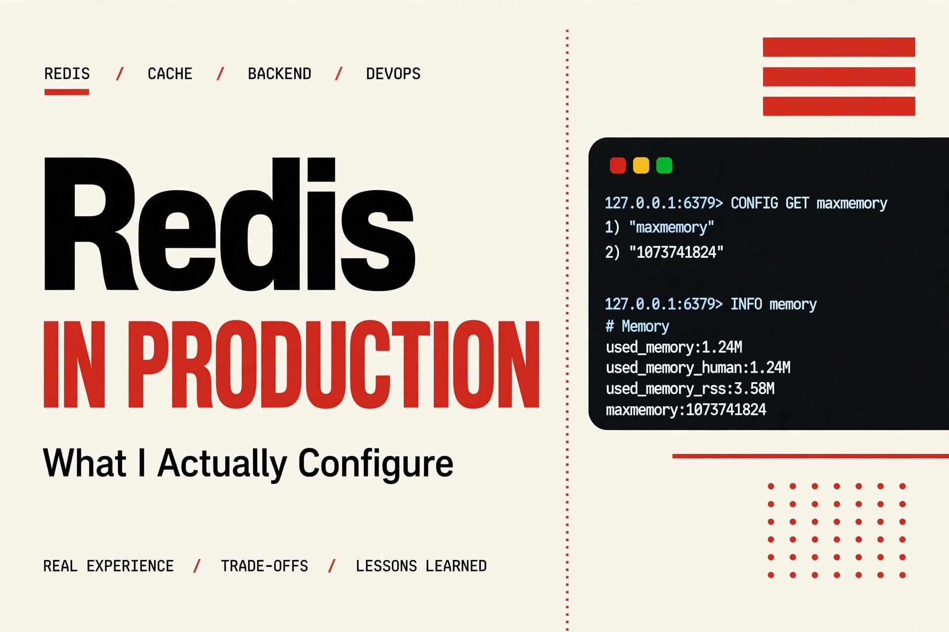 Redis in Production: What I Actually Configure