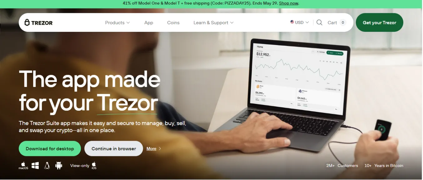 Official Trezor™ Suite® — Desktop & Web App