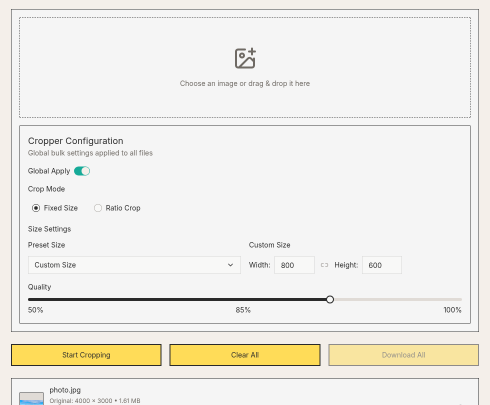 Cropping Images in the Browser: Aspect-Ratio Math, Canvas, and Batch Presets Without Uploads