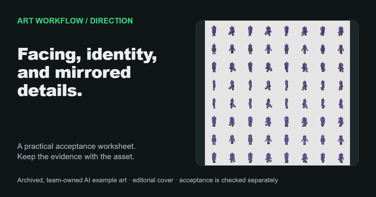 Eight-Direction Sprite QA: Facing, Identity and Mirrored Details