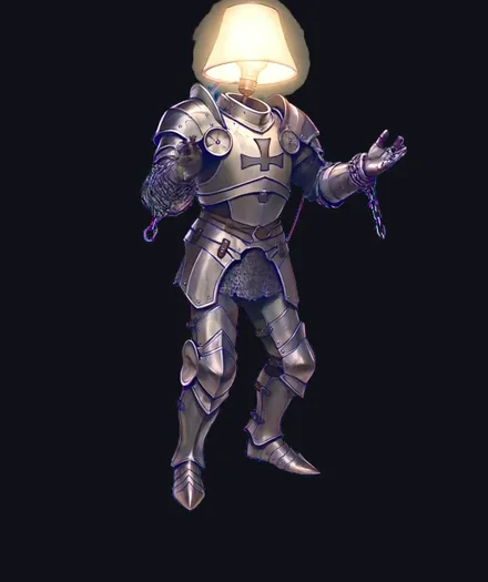 Archived lamp-headed knight reference used for the saved image description.