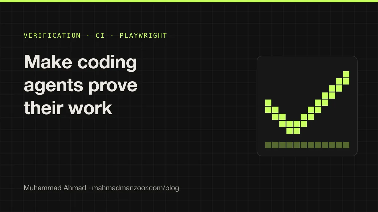 Make coding agents prove their work
