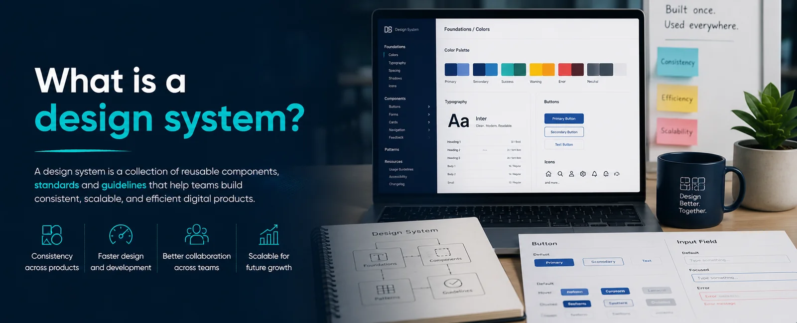 UI UX Design Process Explained for Businesses: Step 8: What is a design system