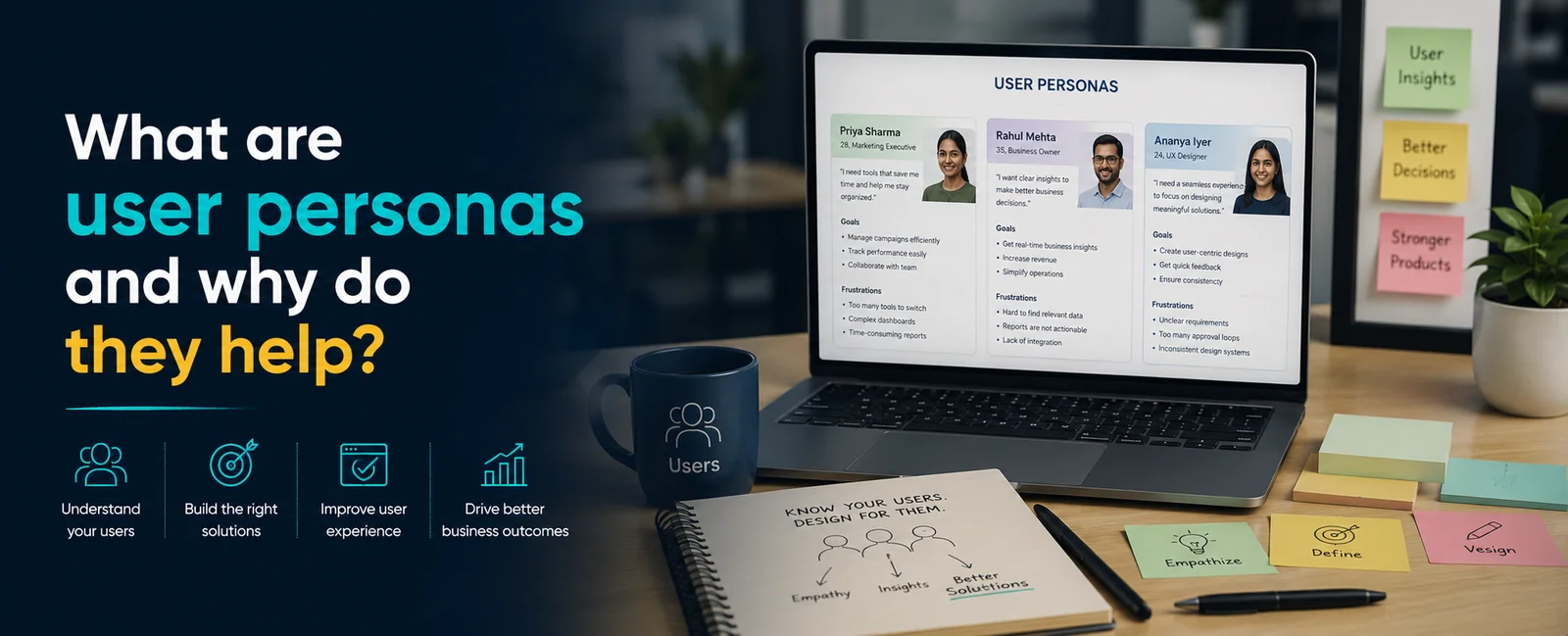 UI UX Design Process Explained for Businesses: Step 3: What are user personas and why do they help