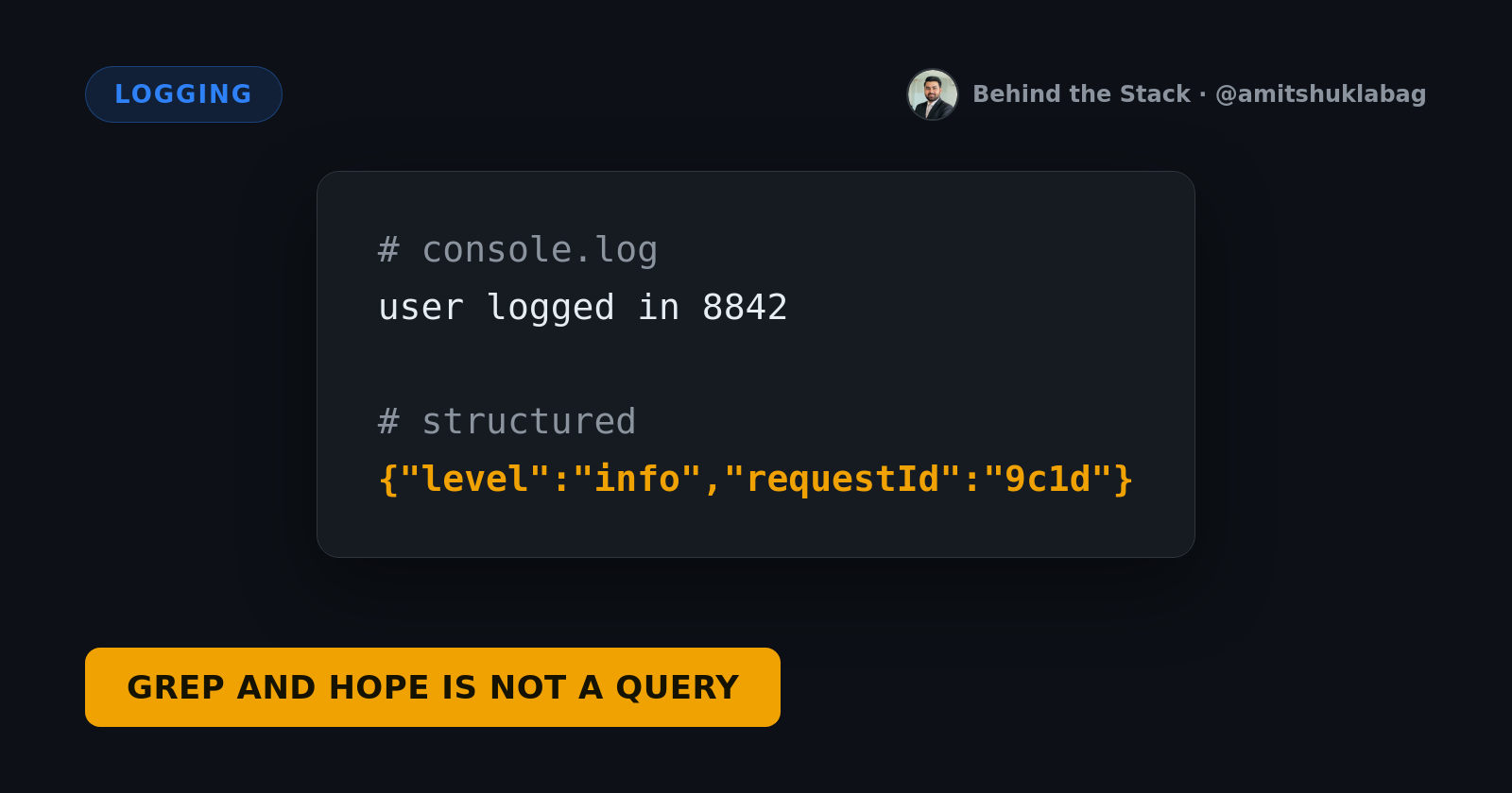 Structured logging: why print statements do not scale past one service