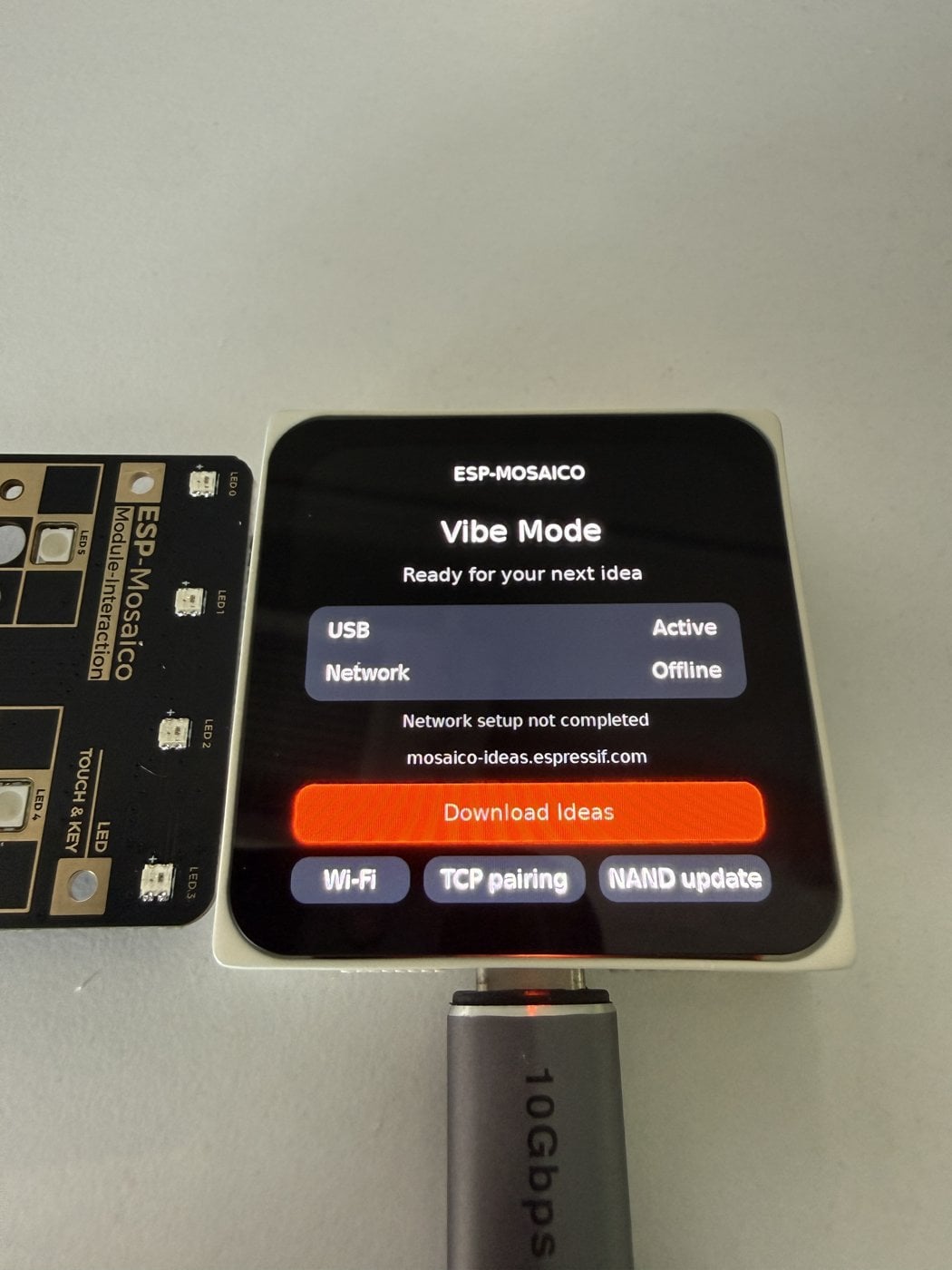 The Vibe Mode screen, waiting for an update
