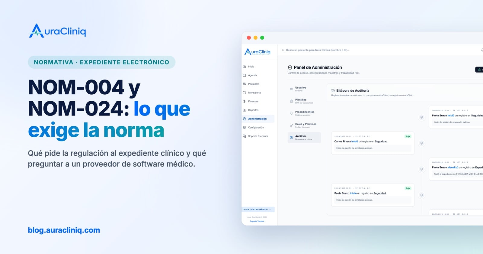 NOM-004 y NOM-024: qué exige la norma al expediente clínico electrónico