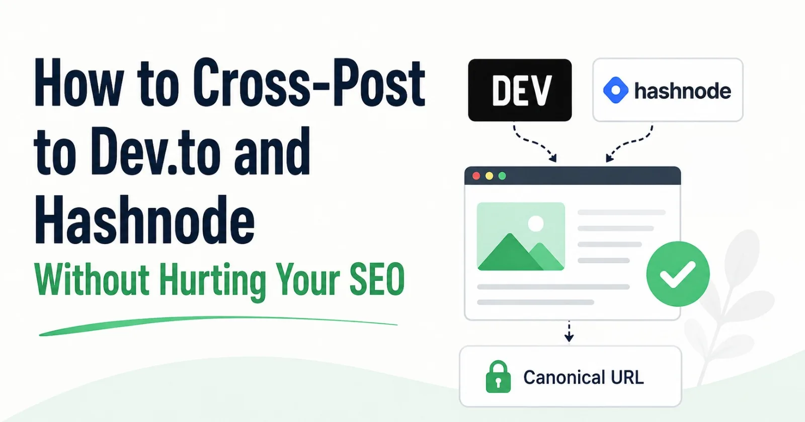 How to Cross-Post to Dev.to and Hashnode Without Hurting Your SEO