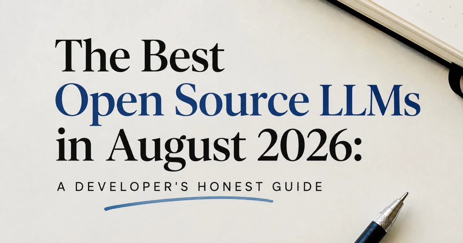 The Best Open Source LLMs in August 2026: A Developer's Honest Guide