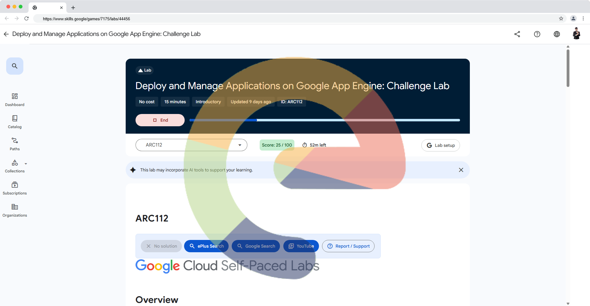 Deploy and Manage Applications on Google App Engine: Challenge Lab - ARC112