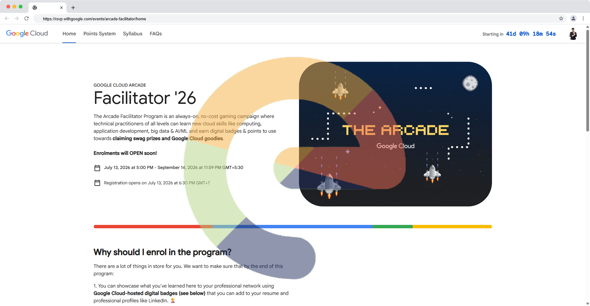 Google Cloud Arcade Facilitator '26