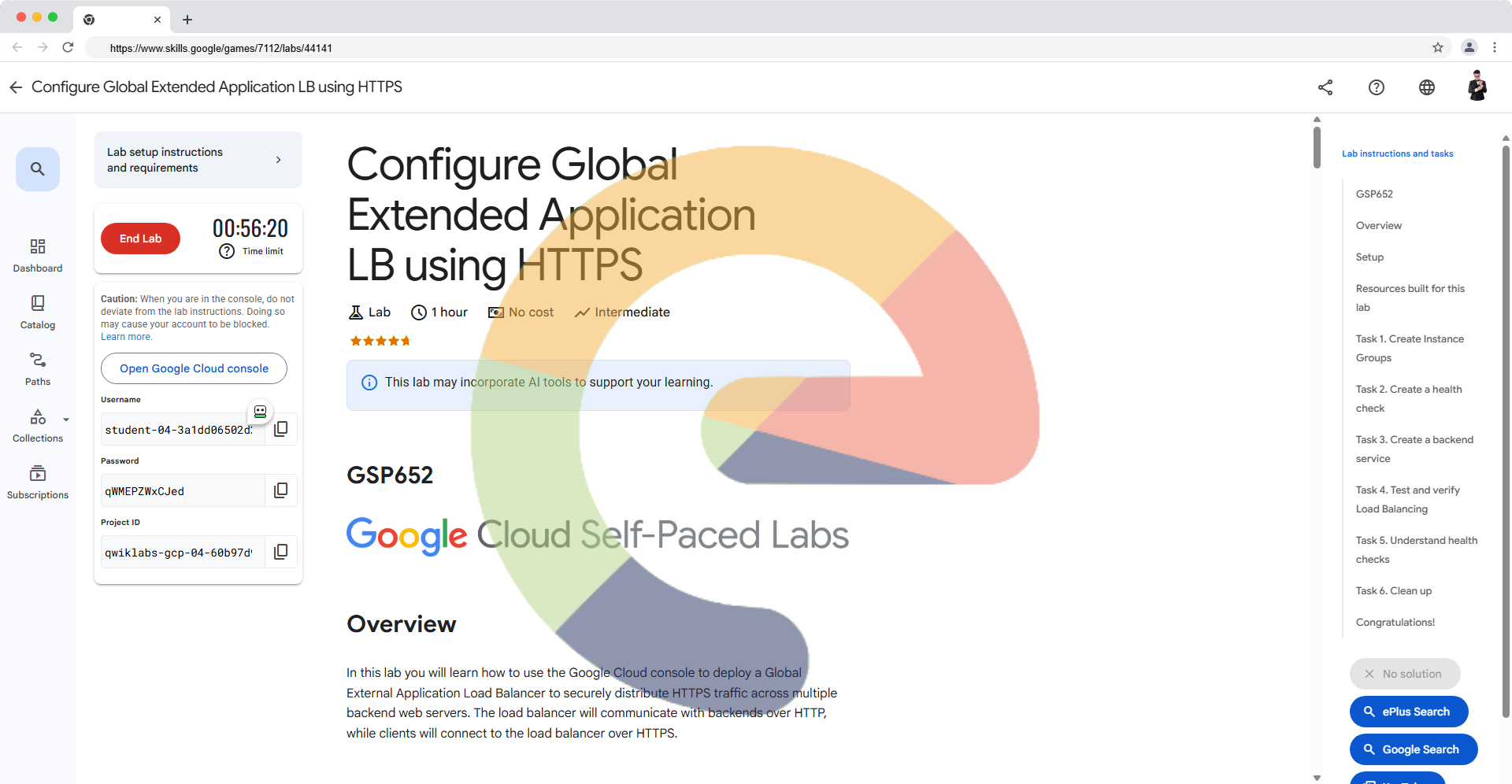 Configure Global Extended Application LB using HTTPS - GSP65