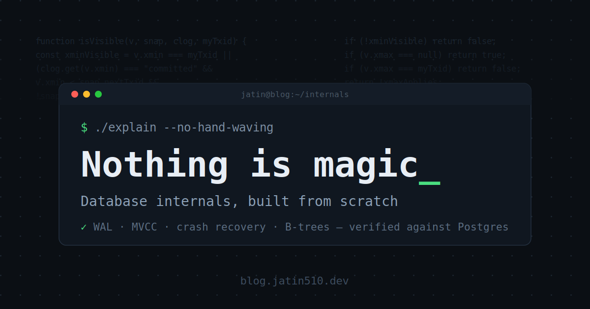 Nothing is magic
