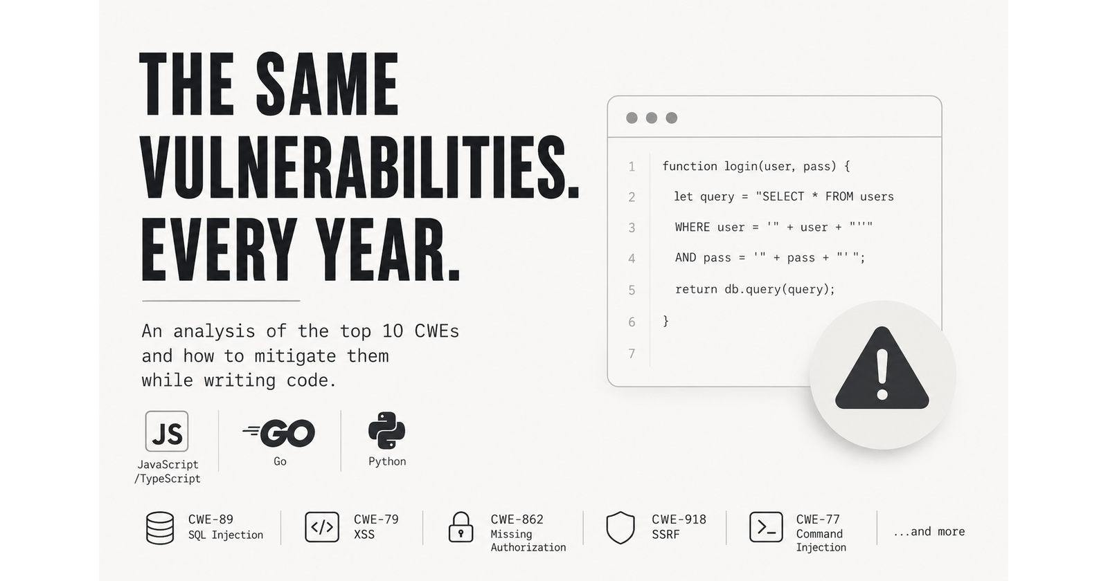 Vulnerabilities on the web