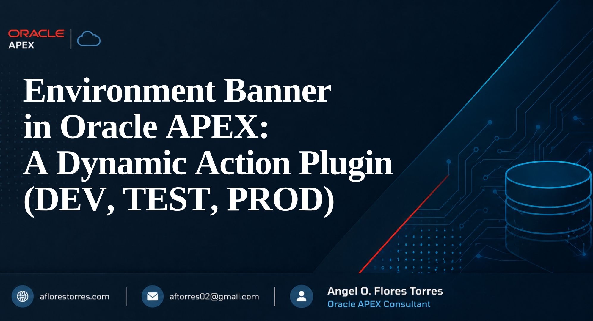 Environment Banner plugin in Oracle APEX