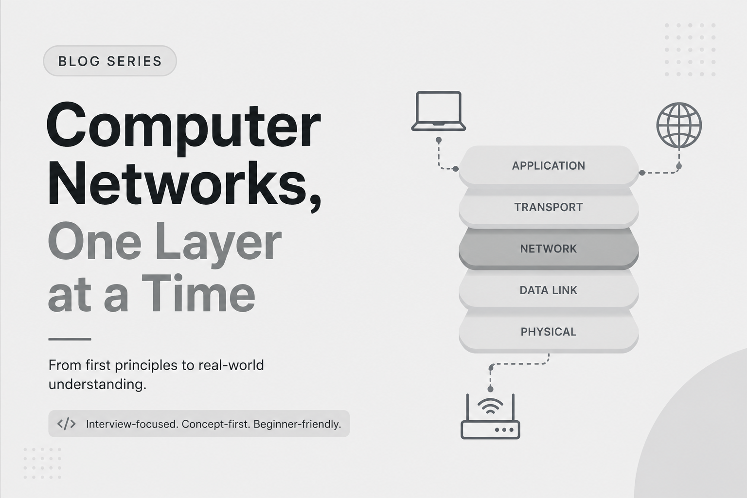 Computer Networks, One Layer at a Time