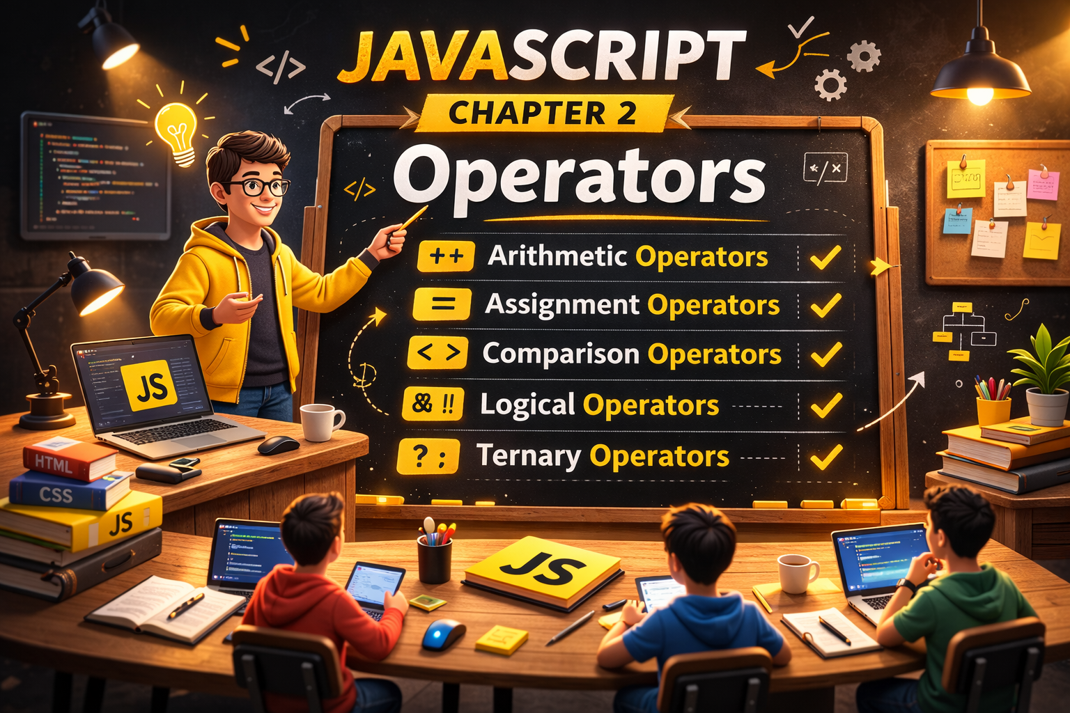 JavaScript Operators Explained — Arithmetic, Logical & More