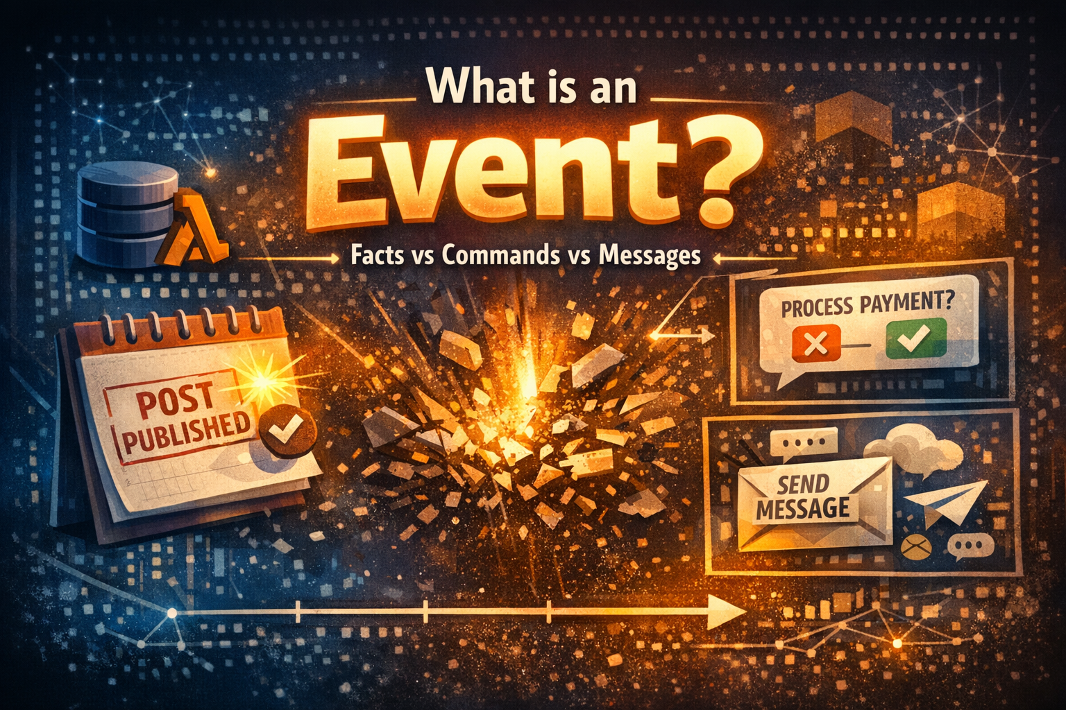 Events vs Commands vs Messages in Serverless Architecture: