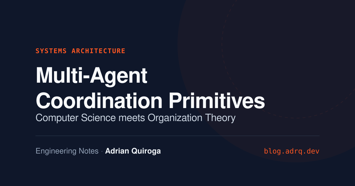 Multi-Agent Coordination Primitives
