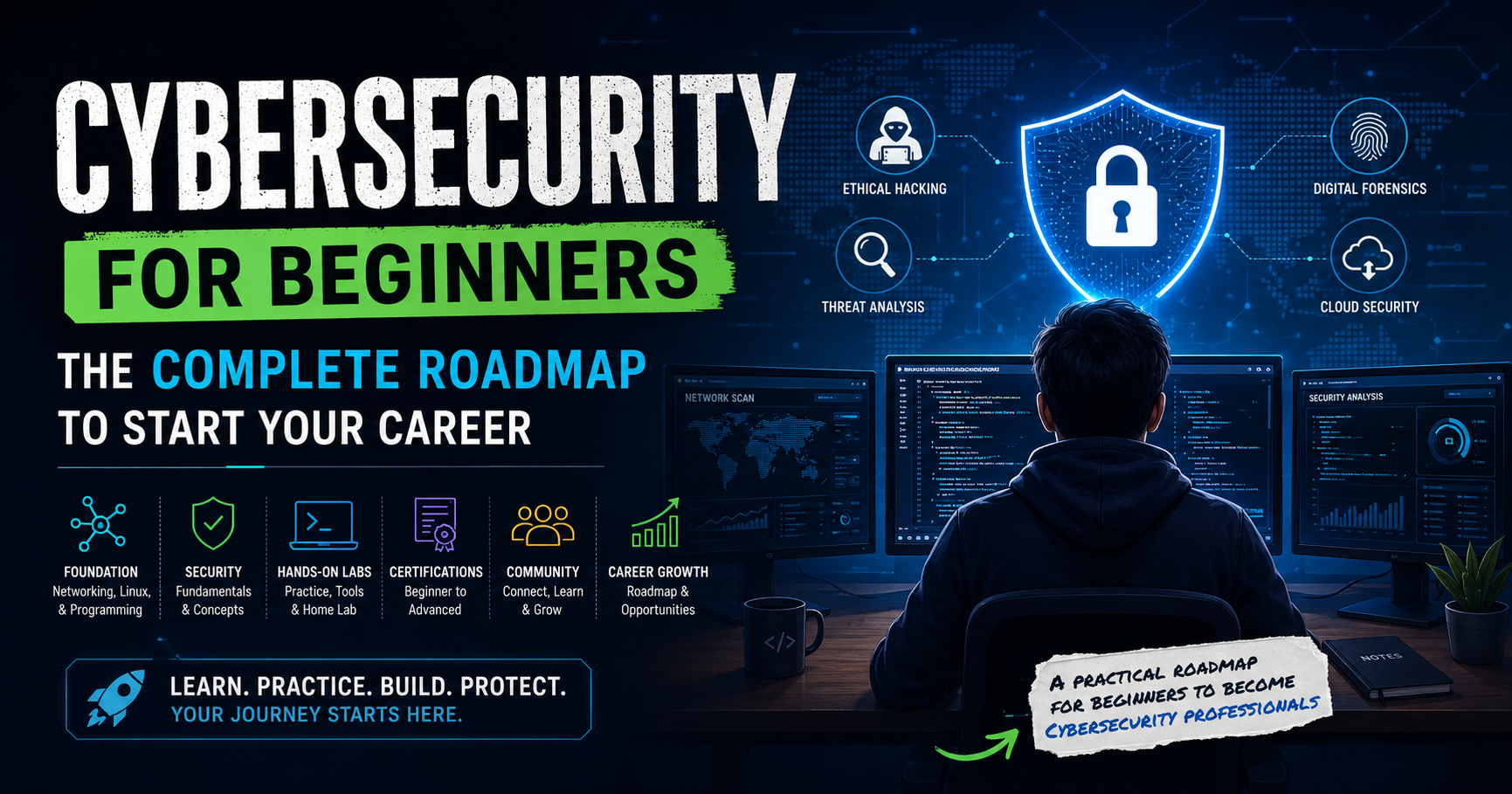 Cybersecurity for Beginners 2026: Complete Learning Roadmap.