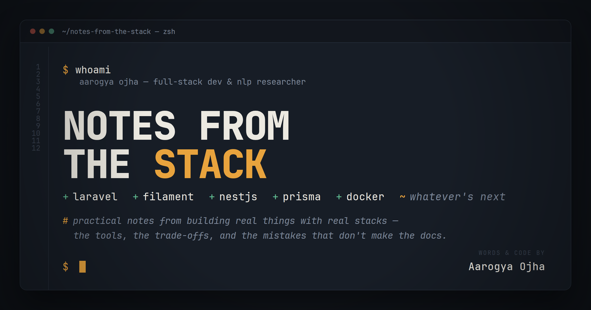 Notes From the Stack
