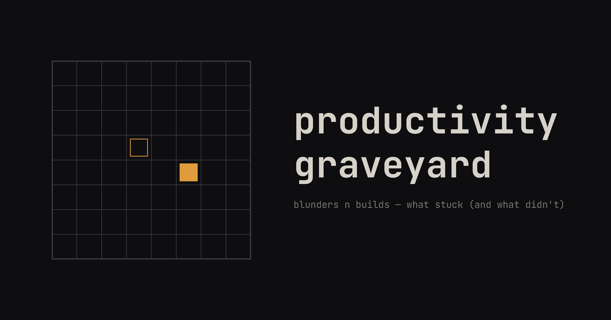 Productivity Graveyard